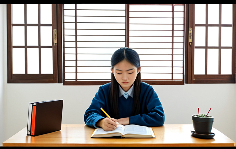 **

"A young Vietnamese student, fully clothed in casual and modest attire, studying diligently at a wooden desk, surrounded by 'Minna no Nihongo' textbook, Anki flashcards, and a laptop displaying Jisho.org dictionary.  The scene is set in a bright, minimalist room with a small succulent plant on the desk. Natural daylight streams in.  Safe for work, appropriate content, family-friendly, perfect anatomy, correct proportions, professional illustration, high quality."

**