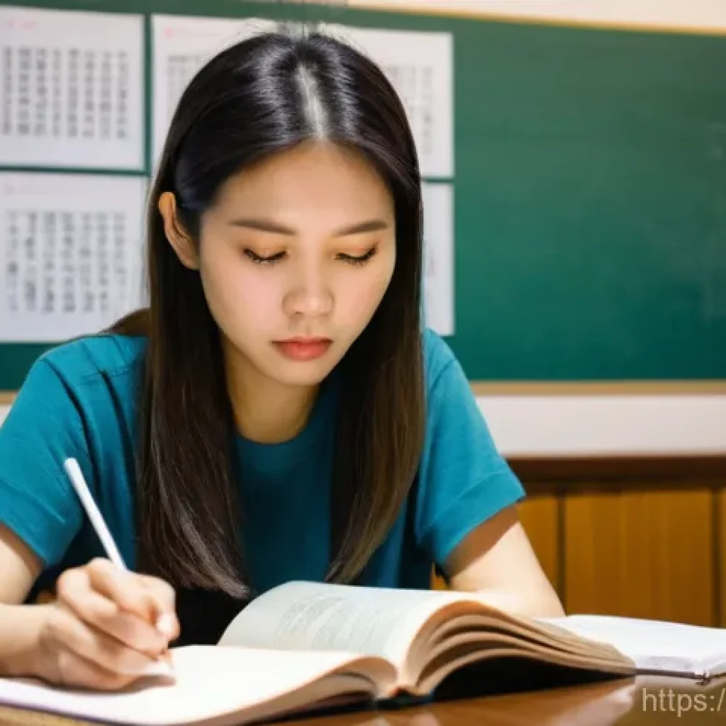 JLPT 문법 이해를 돕는 추천 강의 - Intensive JLPT Grammar Study**
A determined young Vietnamese woman, approximately 20-25 years old, i...