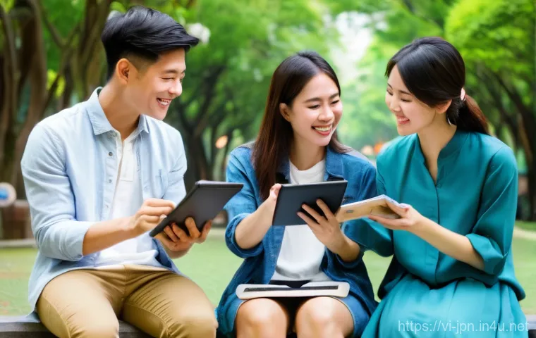 JLPT와 일본어 학습 경험 공유 - **A young Vietnamese woman, early 20s, with a determined expression, is deeply focused on studying f...