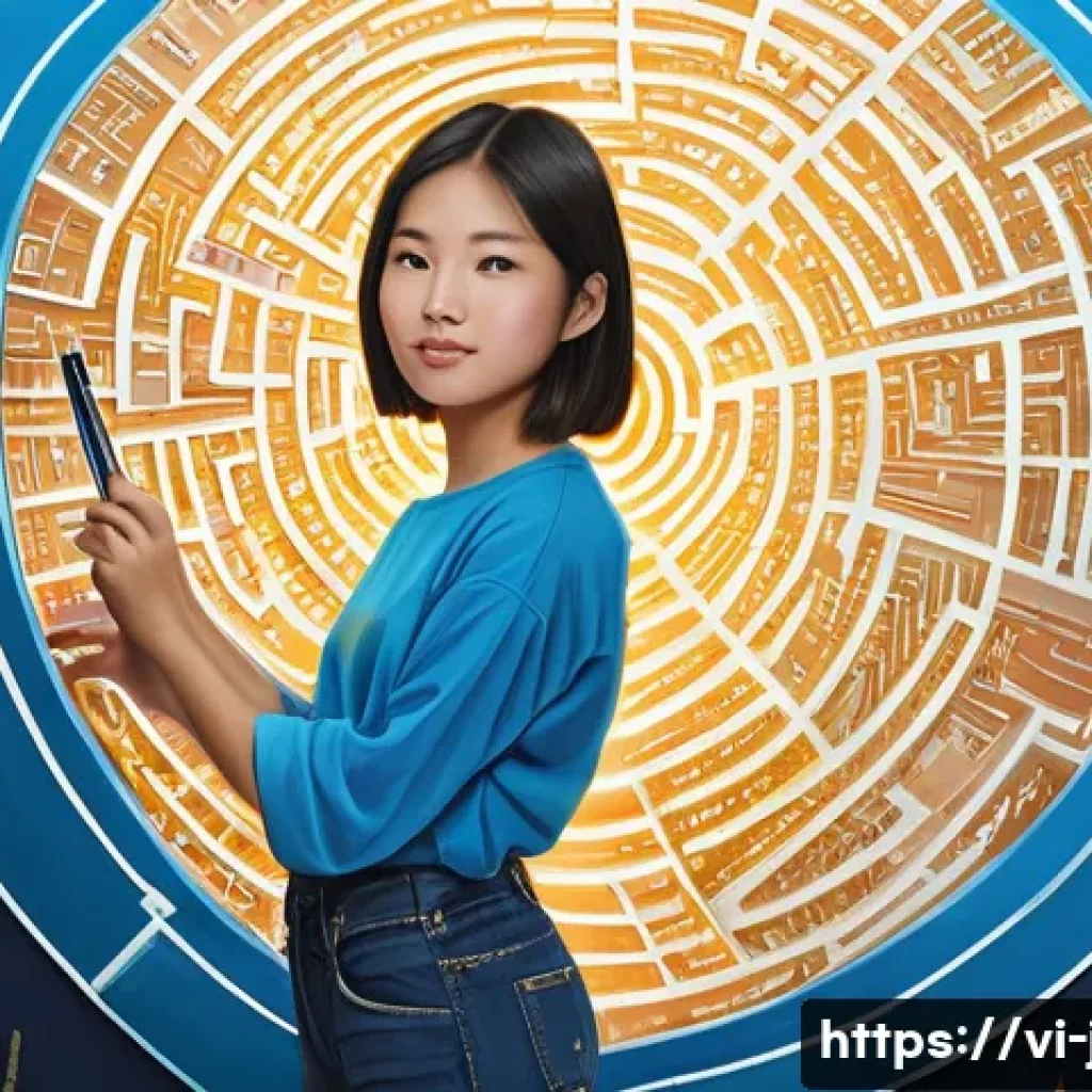 JLPT 문법 핵심 정리 - **Prompt 1: Unraveling the Grammar Maze**
    "A vibrant, dynamic illustration depicting a young Vie...