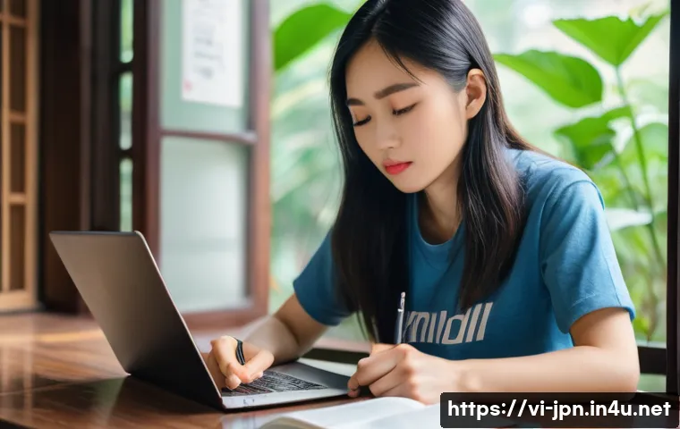 JLPT 자격증으로 번역가 도전하는 방법 - **Prompt 1: Focused Japanese Language Learner in Vietnam**
    A young Vietnamese woman, around 20-2...