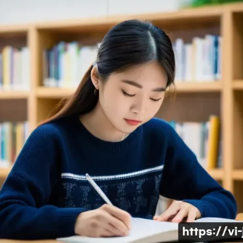 Home 15 JLPT와 일본 대학 입학 조건 연관성 - **Prompt:** A young Vietnamese female university student, early 20s, with a focused and determined e...