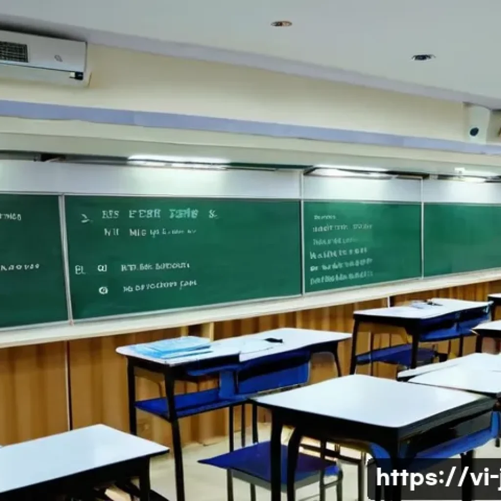 JLPT와 일본어 시험 응시 환경 사례 - A spacious, well-lit Vietnamese JLPT exam room inside a modern language center in Hanoi, featuring r...
