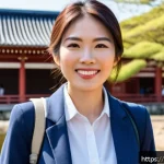 Home 20 JLPT 자격증과 일본 내 관광 산업 진출 - A professional Vietnamese tour guide wearing smart casual attire and a name badge, confidently speak...