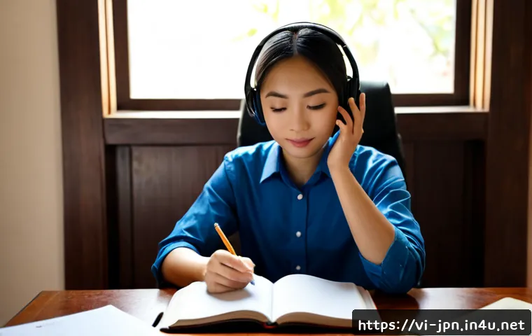 Home 15 JLPT 자격증 취득 후 일본어 학습 방향 - Photorealistic Vietnamese young professional at a tidy home study desk after passing a Japanese lang...
